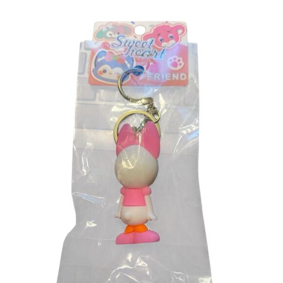 SWEET HEART FRIEND PINK DAISY DUCK KEYCHAIN - Picture 2 of 2